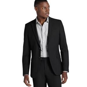 Egara Slim Fit Black Wool Blazer New With Tags Size 40S Retail $399